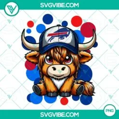 PNG Files, Highland Cow Buffalo Bills Football PNG File File Cow Football PNG  5