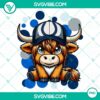 Highland cow mascot wearing Indianapolis Colts football uniform, downloadable PNG file.