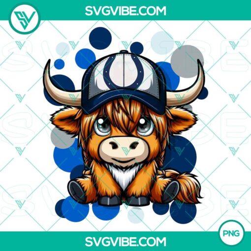 highland cow indianapolis colts football png file mockup