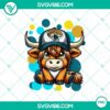 Highland cow Jacksonville Jaguars football PNG files, perfect for sports fan merch and digital designs.