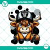 Highland cow Las Vegas Raiders football team mascot logo PNG file for merchandise, sports designs.