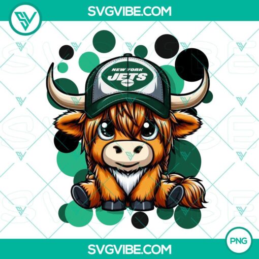 highland cow new york jets football png file mockup