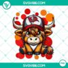 Highland cow wearing Tampa Bay Buccaneers football gear, PNG format - ideal for sports-themed digital design projects.