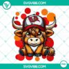 Highland cow with Tampa Bay Buccaneers football team theme in PNG format for digital use.