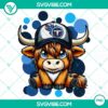 Highland cow Tennessee Titans football logo PNG. Unique design for sports fans.