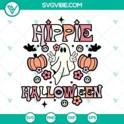 Halloween, SVG Files, Hippie Halloween SVG Image, Halloween Fall Pumpkin SVG 3