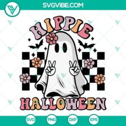 Halloween, SVG Files, Hippie Halloween SVG Files, Spooky SVG File, Retro Ghost 13