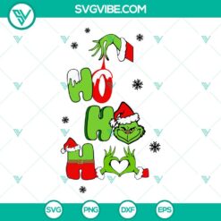 Christmas, SVG Files, Ho Ho Ho Grinch SVG Images, Grinch Christmas SVG Download 23