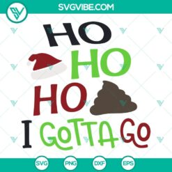 Christmas, SVG Files, Ho Ho Ho I Gotta Go SVG Files, Christmas Toilet Paper SVG 6