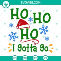 Christmas, SVG Files, Ho Ho Ho I Gotta Go SVG Download, Christmas Toilet Paper 7