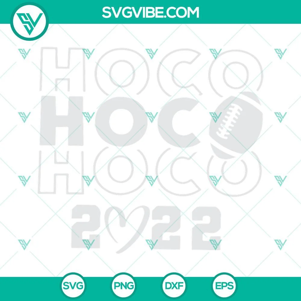 Football, Sports, SVG Files, HOCO 2022 SVG Image, Homecoming Football 2022 SVG 1