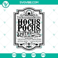 Hocus Pocus Apothecary SVG Images, The Sanderson Sisters SVG Files, Halloween
