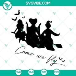 Halloween, SVG Files, Hocus Pocus Come We Fly SVG Files, Happy Halloween SVG 2