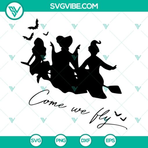 hocus pocus come we fly svg happy halloween svg cut file 5 mockup