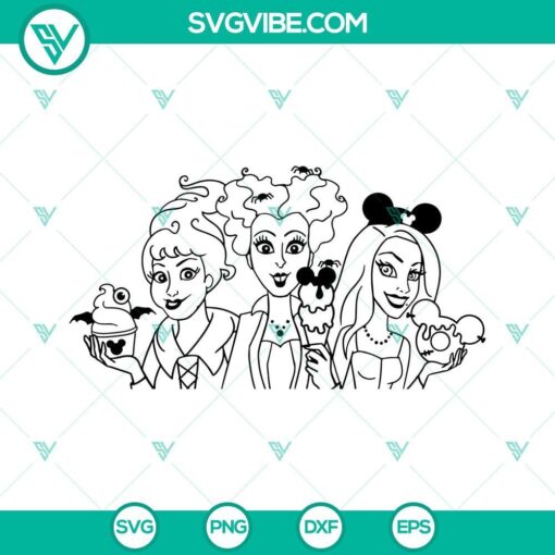 hocus pocus disney snacks halloween svg png dxf eps cricut silhouette vector clipart 6 mockup