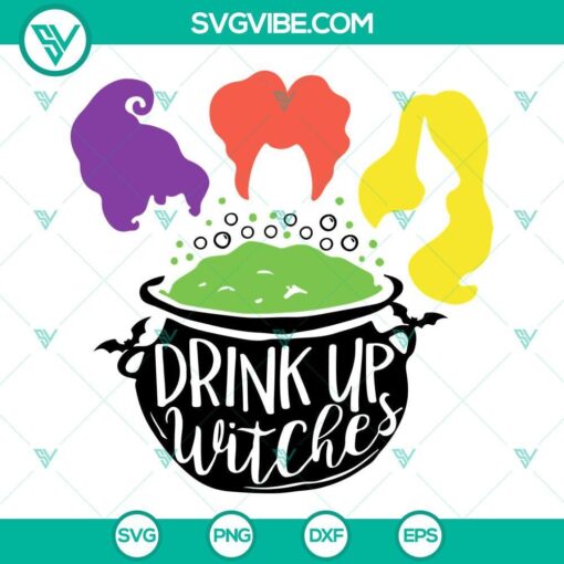 hocus pocus drink up witches svg sanderson sisters svg file silhouette cricut halloween witch svg 7 mockup