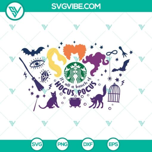 hocus pocus full wrap svg for starbucks cup halloween starbucks cup svg 7 mockup