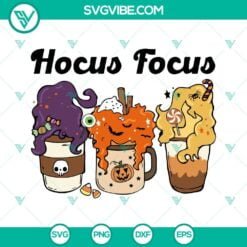 Halloween, Musics, SVG Files, Hocus Pocus Halloween Coffee Latte SVG Download, 5