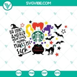 Halloween, Starbucks Cup Wrap, SVG Files, Hocus Pocus I Smell Children 4