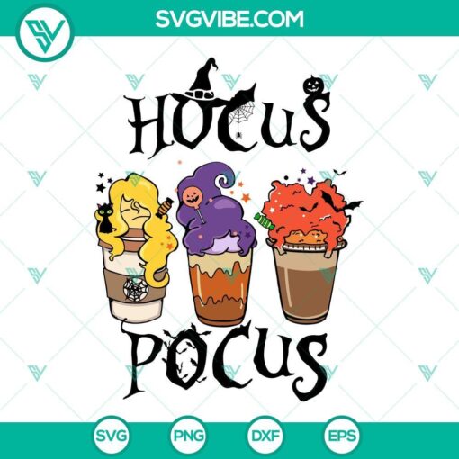 hocus pocus latte coffee halloween svg png dxf eps files 2 mockup