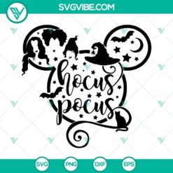 Hocus Pocus Mickey Head SVG Images, Halloween SVG Files, Witches SVG Images Cricut