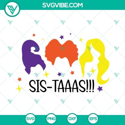 hocus pocus sistaaas svg hocus pocus svg witch sisters svg halloween svg 8 mockup