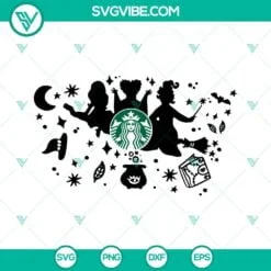 Halloween, Starbucks Cup Wrap, SVG Files, Hocus Pocus Starbucks Cup SVG Image, 2