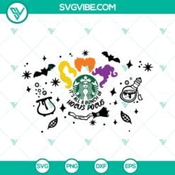 Halloween, Starbucks Cup Wrap, SVG Files, Hocus Pocus Starbucks Cup SVG Image, 5