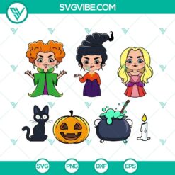 hocus pocus svg bundle hocus pocus characters svg png designs silhouette vector clipart 2 mockup