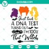 Hocus Pocus SVG download file for "Just Took A DNA Test Turns Out I'm 100%" design with a unique theme. Great for Halloween projects.