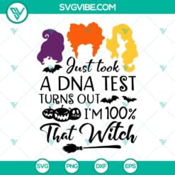 Halloween, SVG Files, Hocus Pocus SVG Download File, Just Took A DNA Test Turns 3