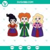 Hocus Pocus Sanderson Sisters SVG files for Cricut, including PNG, DXF, and EPS formats for crafting projects.
