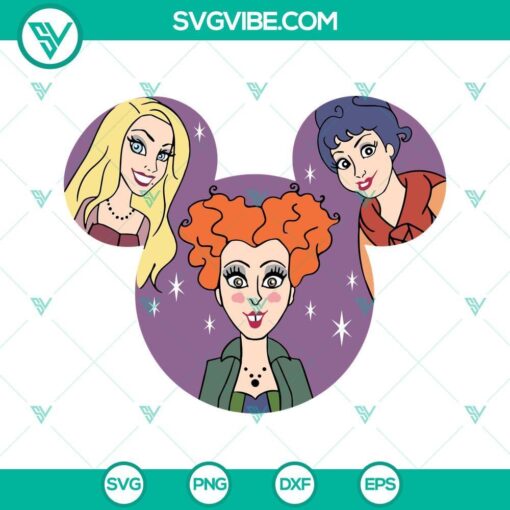 hocus pocus svg sanderson sisters svg witch halloween mickey head svg 7 mockup