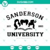 Hocus Pocus and Sanderson Sisters University Halloween SVG images for download. Perfect for spooky crafts and DIY projects.