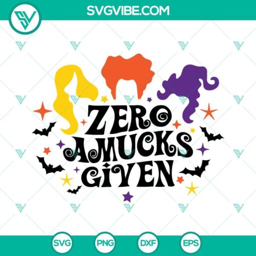 hocus pocus zero amucks given svg funny halloween svg 7 mockup