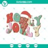 Leopard print bolt Christmas SVG file with Holly Jolly design, available for download.