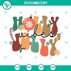 Christmas, SVG Files, Holly Jolly Vibes Christmas SVG Image PNG DXF EPS Cut 6