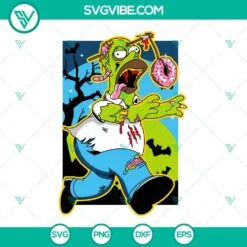 Disney, Halloween, SVG Files, Homer Zombie Simpson SVG File, Simpson Halloween 2