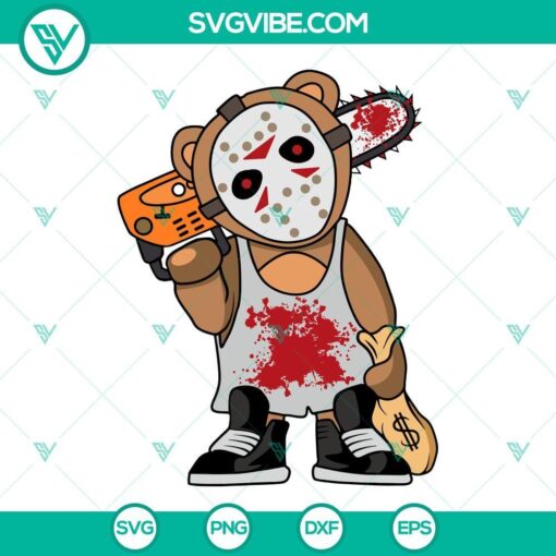 horror bear svg scary bear halloween svg dxf eps png cricut silhouette clipart 5 mockup