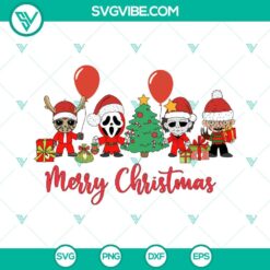 Christmas, Halloween, SVG Files, Horror Characters Merry Christmas SVG Image, 2