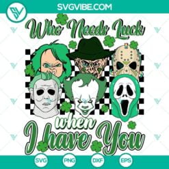 St Patrick's Day, SVG Files, Horror Characters Patricks Day SVG Download, Who 5