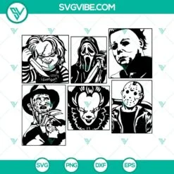 Halloween, SVG Files, Horror Tarot Cards SVG Download, Horror Characters SVG 3