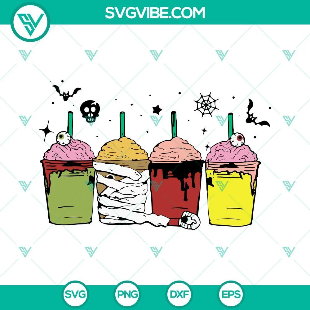 Halloween, SVG Files, Horror Coffee Halloween SVG Image, Coffee Horror SVG 1