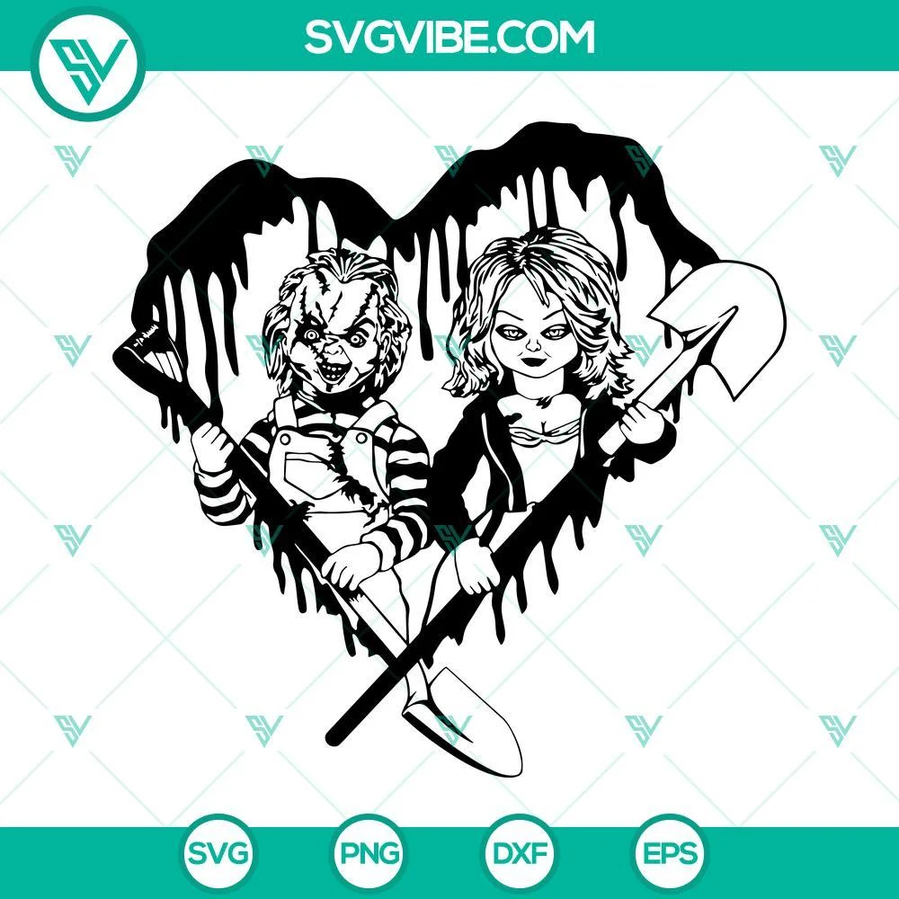 Halloween, SVG Files, Horror Couples Chucky And Tiffany SVG Files, Chucky SVG 1