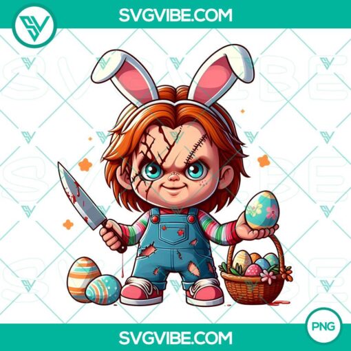 horror easter day eggs png horror chucky easter bunny png mockup 1