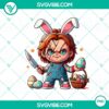 Horror Easter Day Eggs and Chucky Easter Bunny PNG images for spooky Easter designs. Great for Halloween Easter projects.