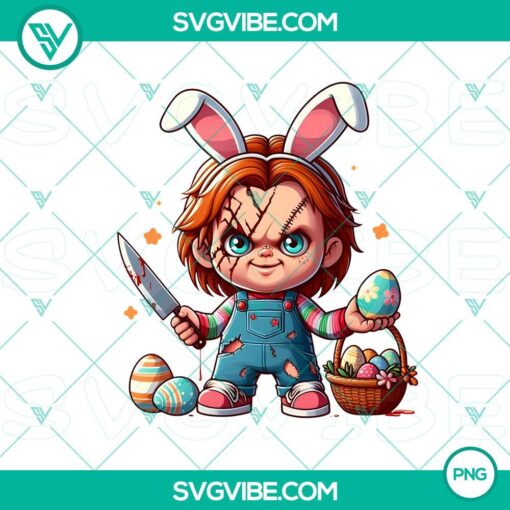 horror easter day eggs png horror chucky easter bunny png mockup