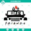 Horror Friends Jeep Halloween SVG cut files with spooky and creepy designs, great for Halloween crafts.