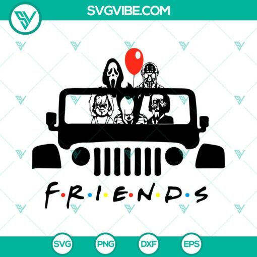 horror friends jeep halloween svg png dxf eps cut files for cricut silhouette 9 mockup