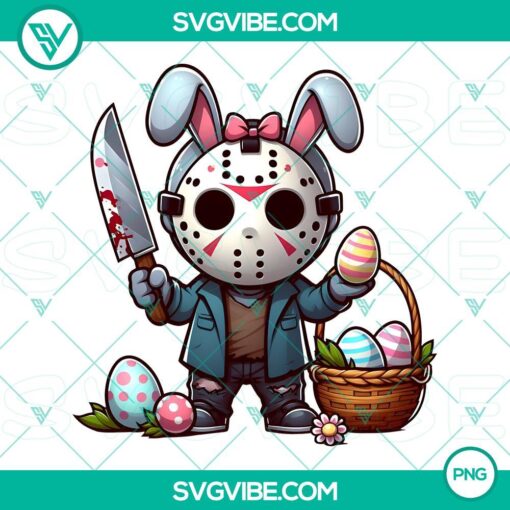 horror jason voohees easter eggs png horror killer easter bunny png mockup 1